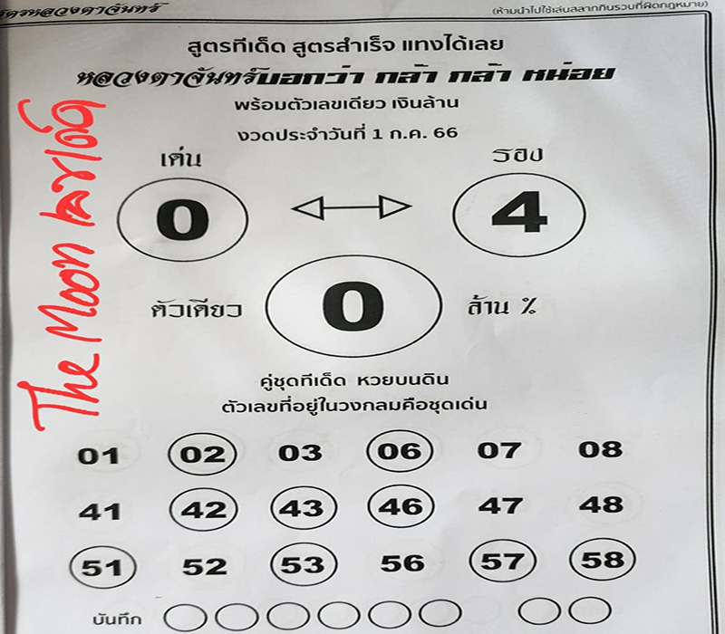 เลขหลวงตาจันทร์ 1/7/2566