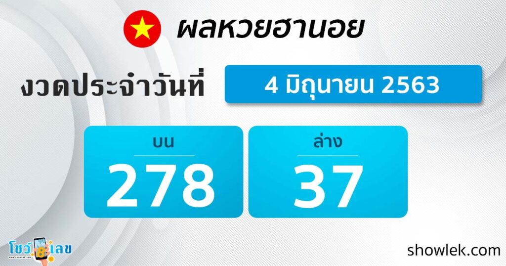 ผลหวยฮานอยวันนี้ 