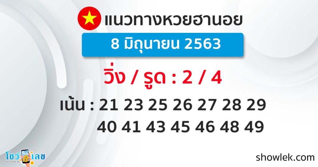 แนวทางหวยฮานอยวันนี้