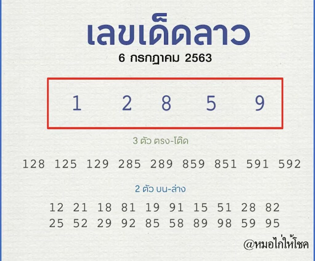 แนวทางหวยลาว หมอไก่ให้โชค