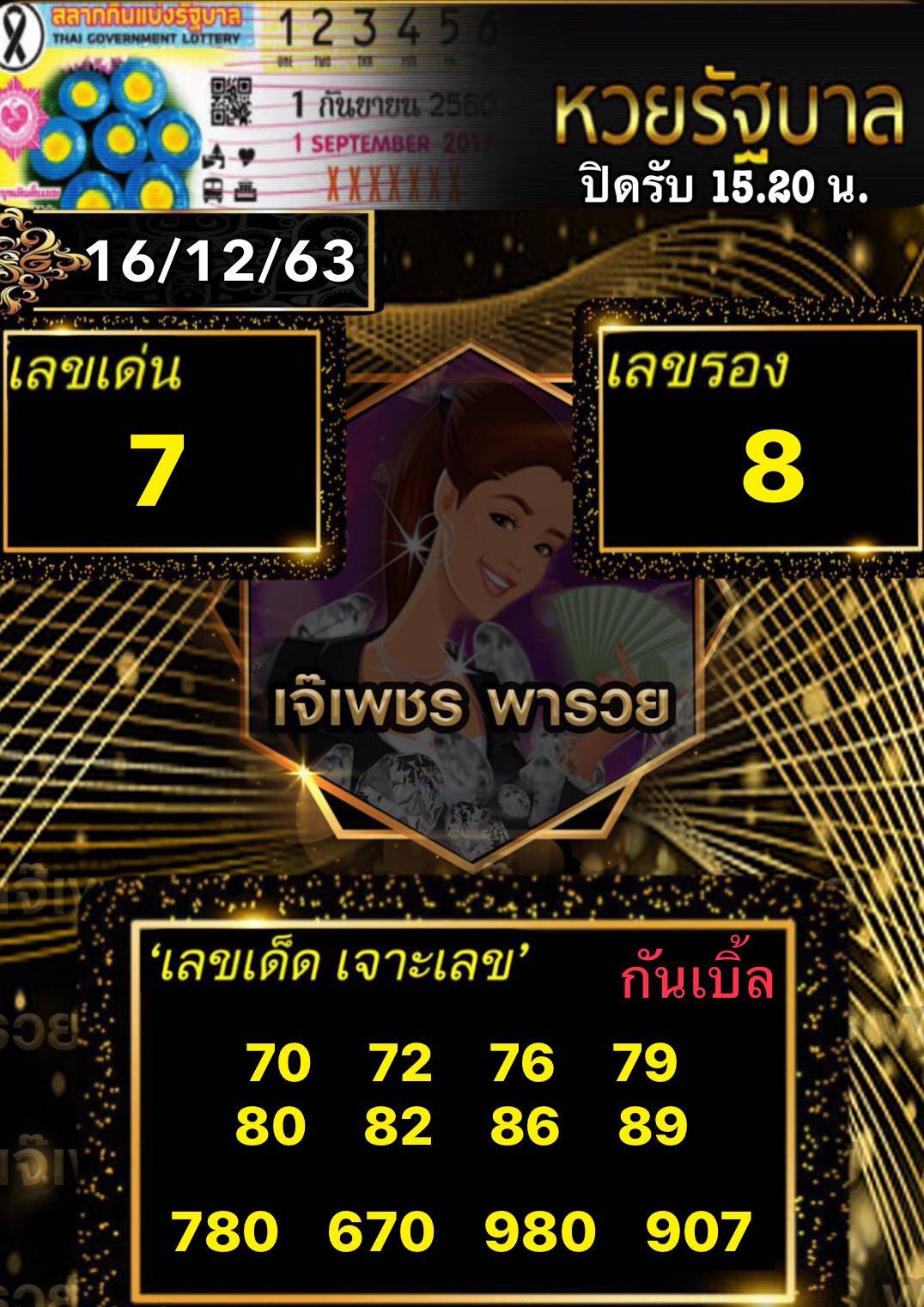 หวยรัฐบาลเจ๊เพชร 