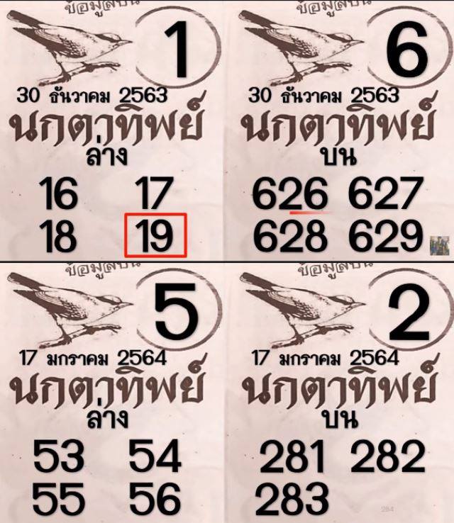 หวยนกตาทิพย์ 