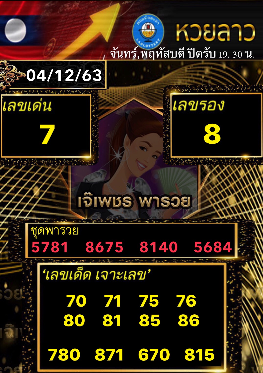 หวยลาวเจ๊เพชร