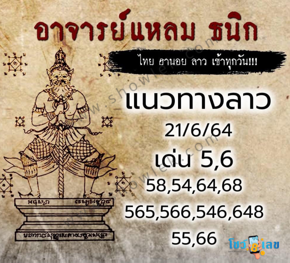 หวยลาววันนี้ 21/6/64