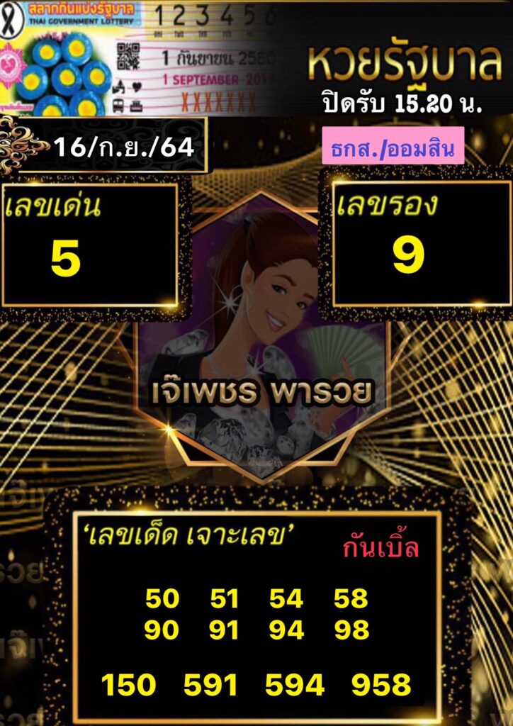 เจ๊เพชรหวยรัฐ 16/9/64