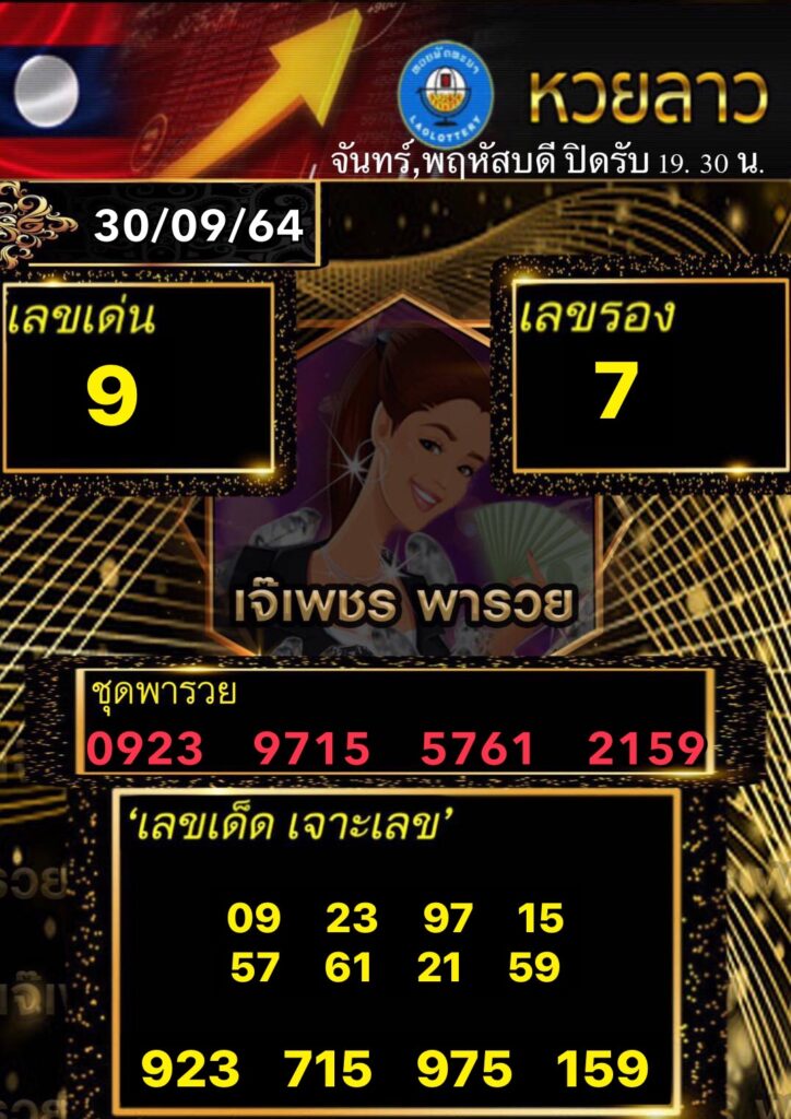 แนวทางหวยลาว 30 ก.ย. 64