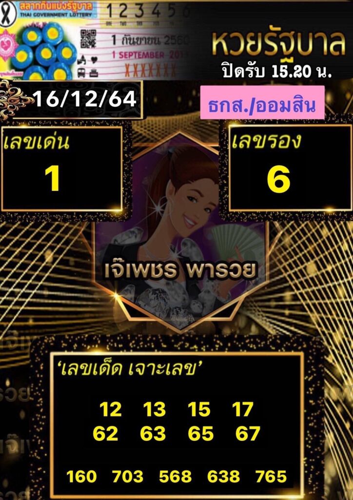 เจ๊เพชรหวยรัฐ 16/12/64