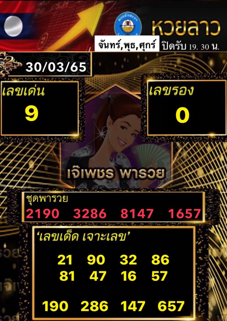แนวทางหวยลาว 30 มี.ค. 65