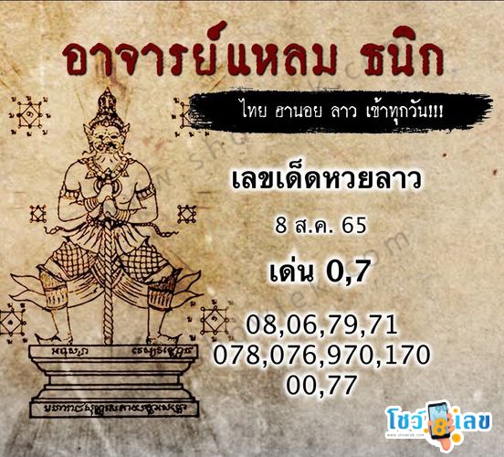 หวยลาววันนี้ 8/8/65