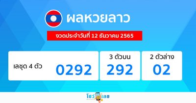 ผลหวยลาว 12/12/65