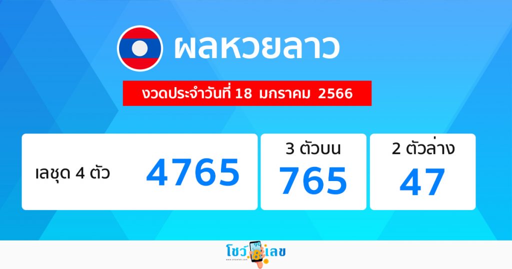 ผลหวยลาว 18/01/66