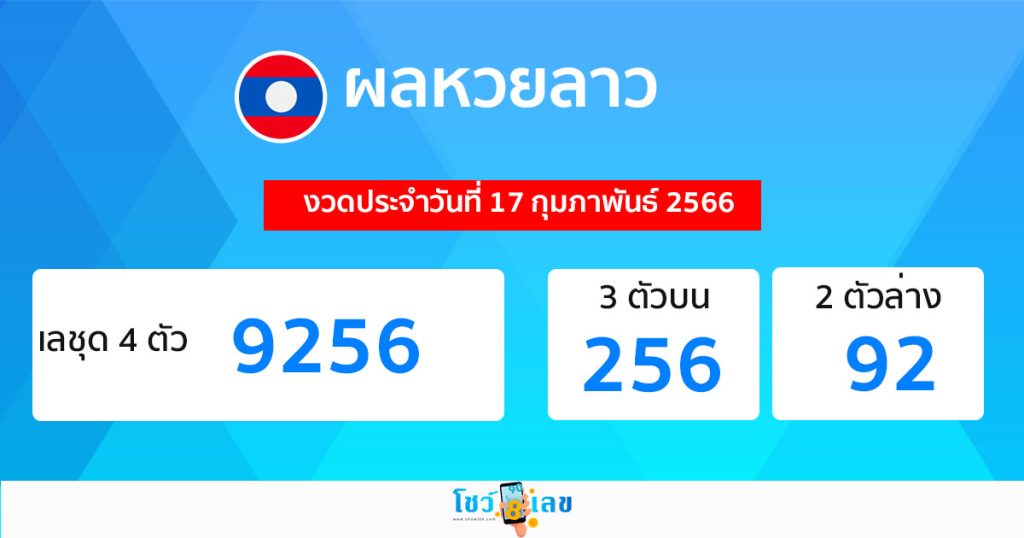 ผลหวยลาว 17/02/66