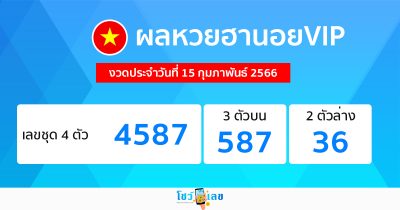 ผลหวยฮานอยVIP 15/02/66