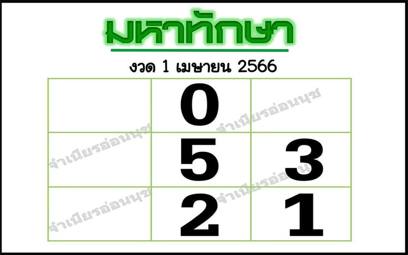 เลขเด็ดมหาทักษา1/04/66-showlek.com