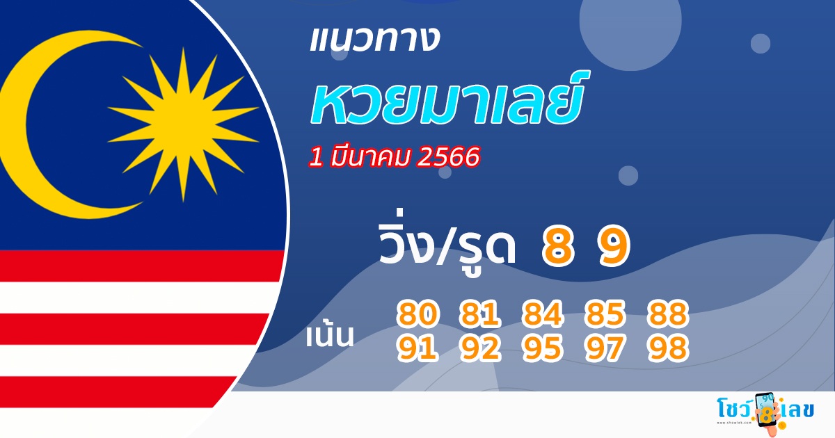 แนวทางหวยมาเลย์ 1/3/66