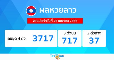 ผลหวยลาว 26/04/66-showlek
