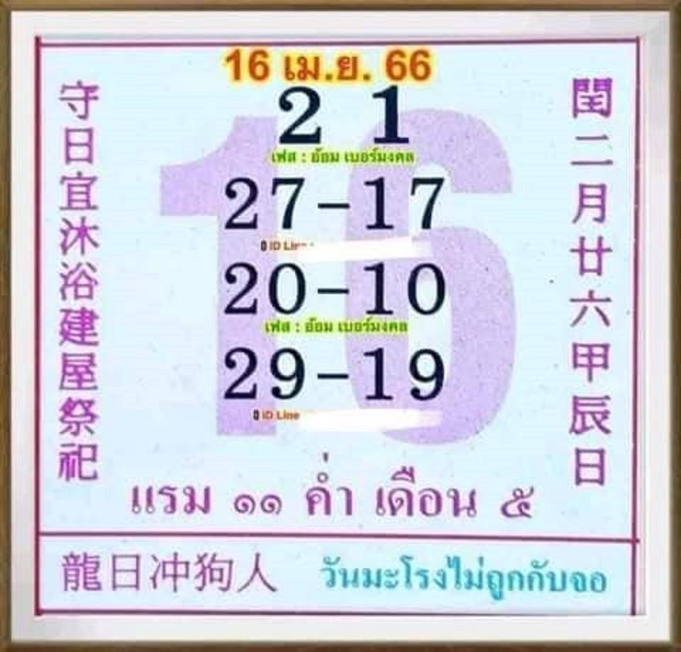  โชว์เลขเด็ดประจำวัน