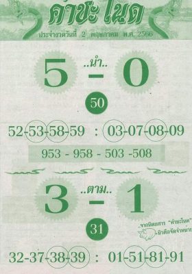 เลขคำชะโนดใบเขียว-showlek