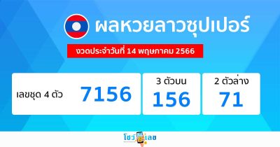ผลหวยลาวซุปเปอร์ 14/05/66