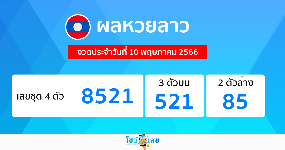 ผลหวยลาว10/05/66