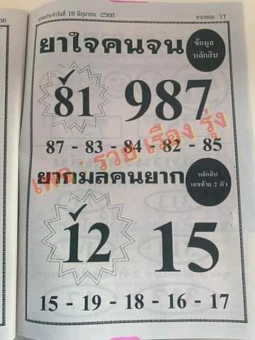 หวยยาใจคนจน 16/6/66-showlek