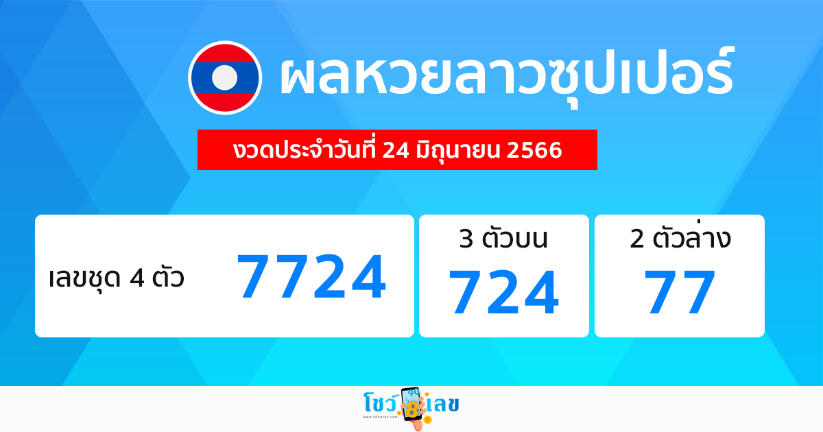 ผลหวยลาวซุปเปอร์ 24/06/66