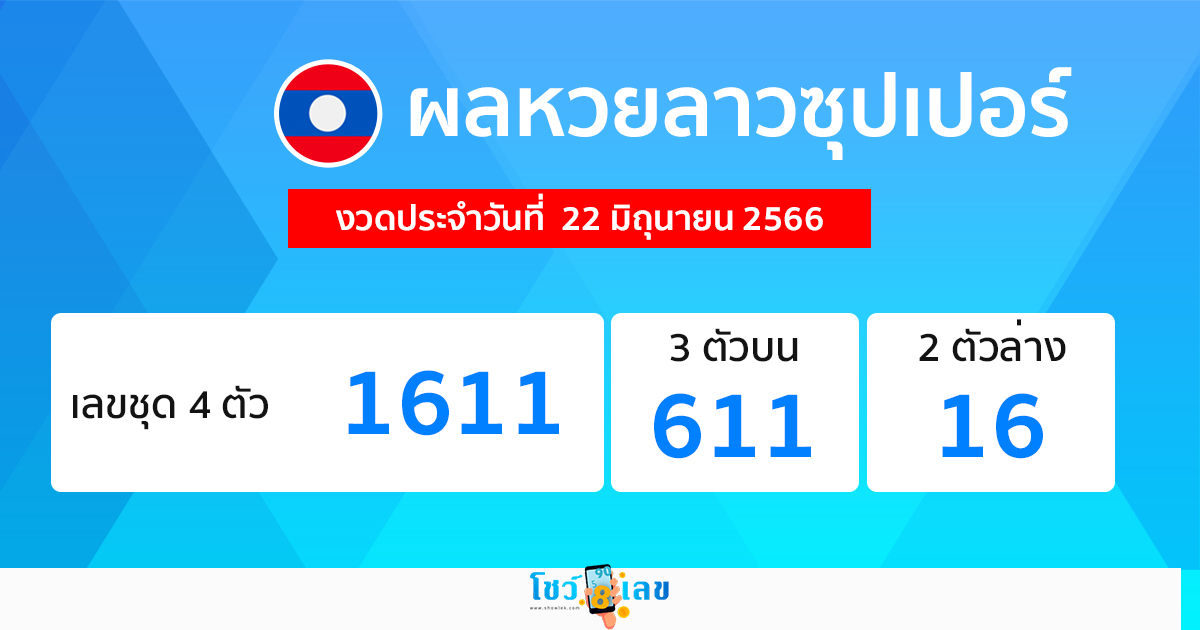 ผลหวยลาวซุปเปอร์ 22/06/66