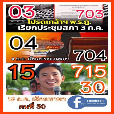 เลขนายกฯ พิธา 16/7/2566