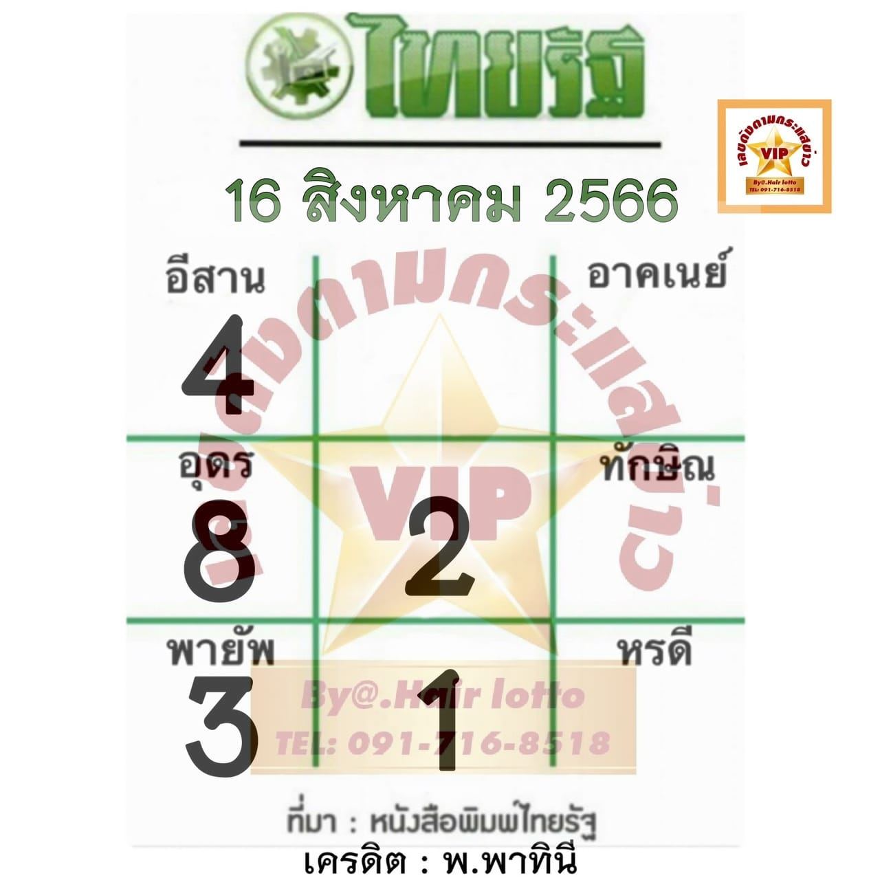 เลขไทยรัฐ 16/08/66-showlek