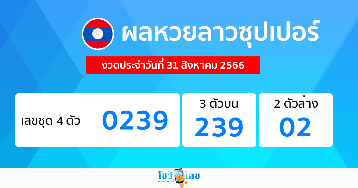 ผลหวยลาวซุปเปอร์ 31/08/66