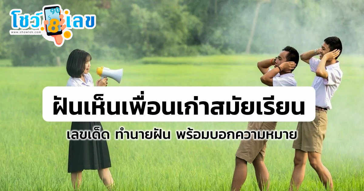 ฝันเห็นเพื่อนผู้ชายสมัยมัธยม เลขเด็ด ทำนายฝัน พร้อมบอกความหมาย เตรียมรับโชค
