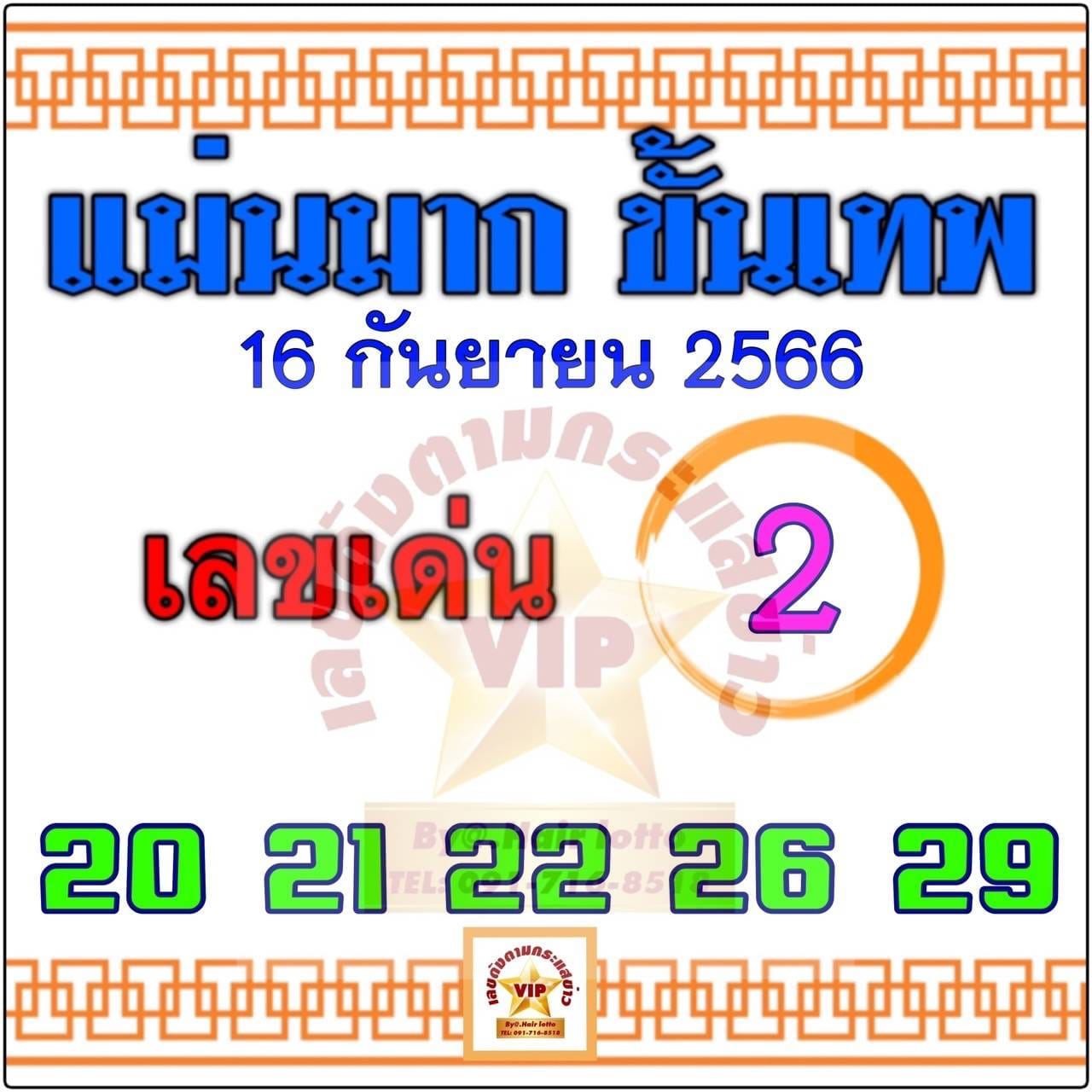 แม่นมากขั้นเทพ 16 9 66-showlek