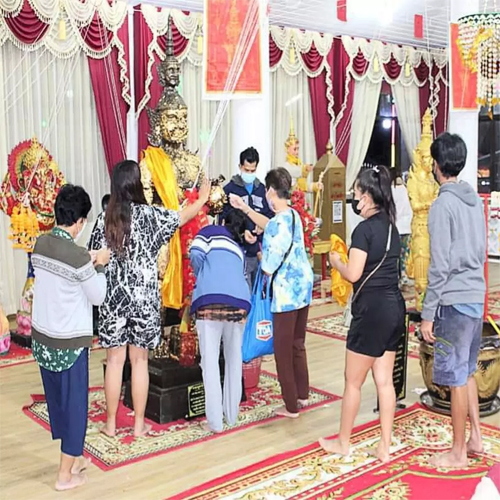 องค์ปู่ท้าวเวสสุวรรณ -"Show famous lottery numbers"