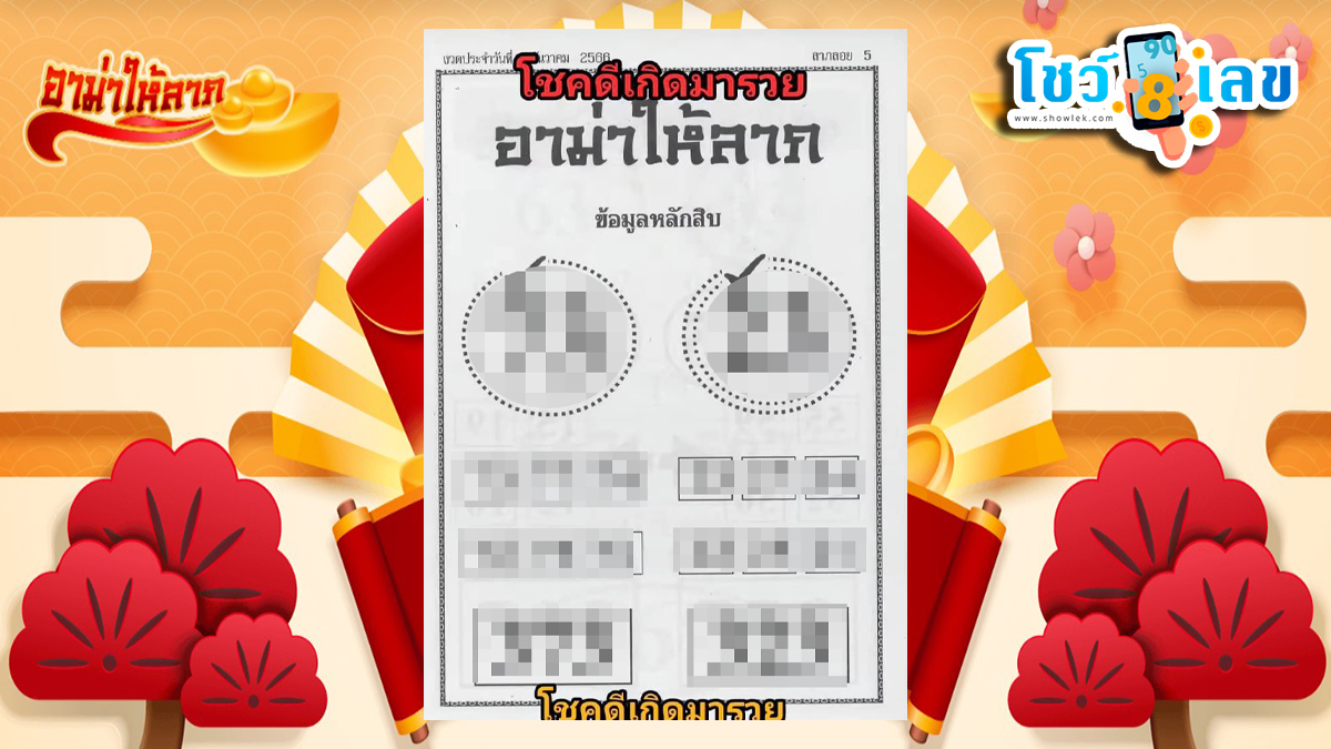 อาม่าให้ลาภ 1 12 66 เลขเด็ดมาแรง แนวทางสลากกินแบ่งรัฐบาล งวดวันที่ 1 ธันวาคม 2566