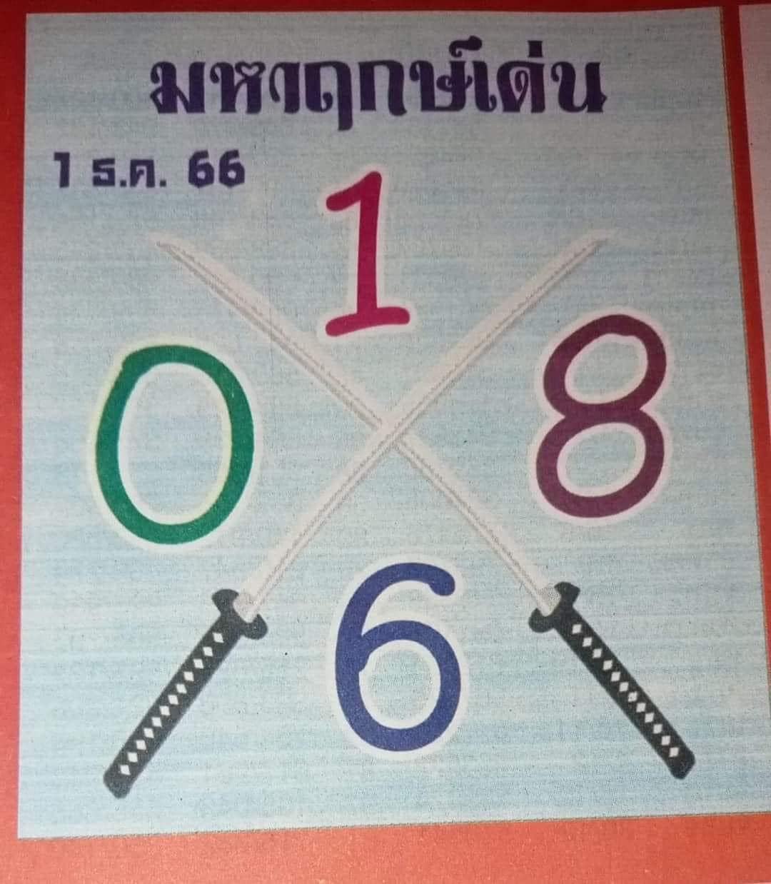 มหาฤกษ์เด่น 1 12 66-"Great auspicious time 1 12 66"