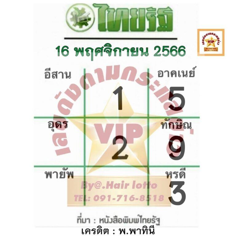 เลขไทยรัฐ 16 11 66-''Thairath number 16 11 66''