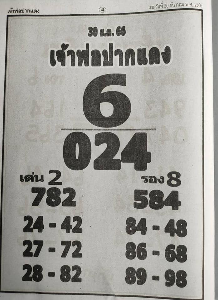 เจ้าพ่อปากแดง 30 12 66 -"The red-lipped godfather 30 12 66"