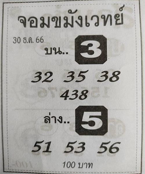 จอมขมังเวทย์ 30 12 66-"Magician 30-12-66"