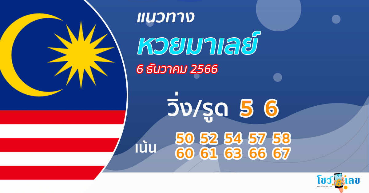 แนวทางหวยมาเลย์ 6/12/66-"malaysian-lottery-guidelines 6-12-66"