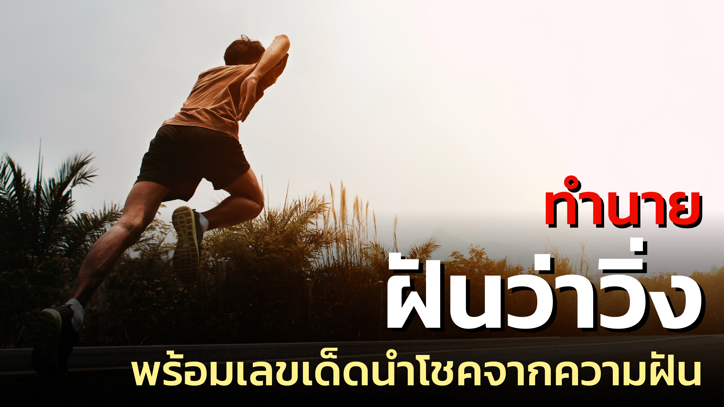 ฝันว่าวิ่งกลับบ้าน-"Dreaming of running after a car, lucky numbers."