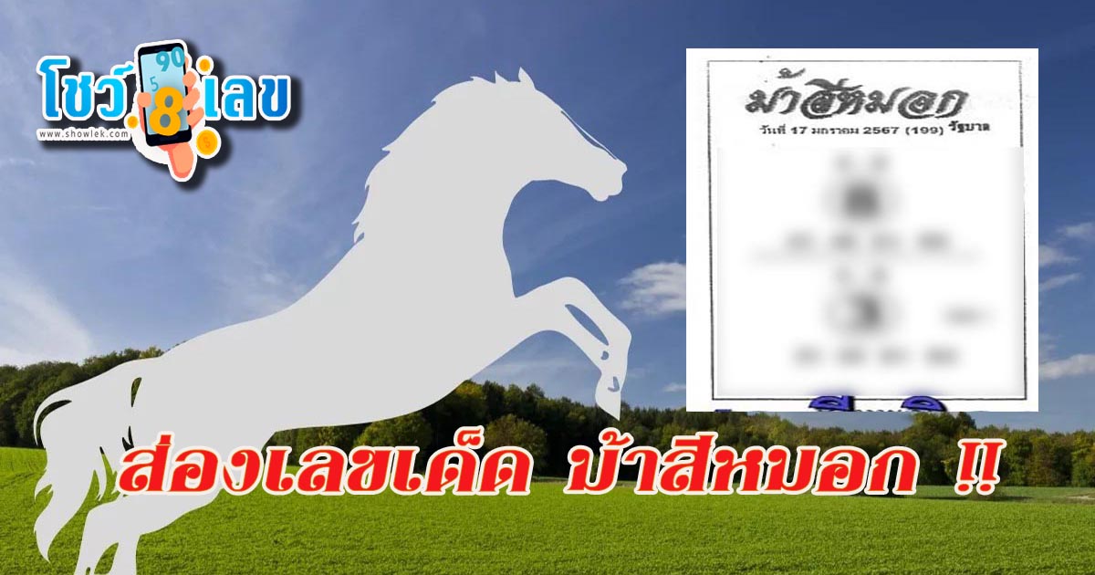 ม้าสีหมอก 17 01 67 แนวทาง หวยเด็ดหวยดัง แม่น ๆ คอหวยไม่ควรพลาดแนวทางแทงหวยรัฐบาลไทย !!