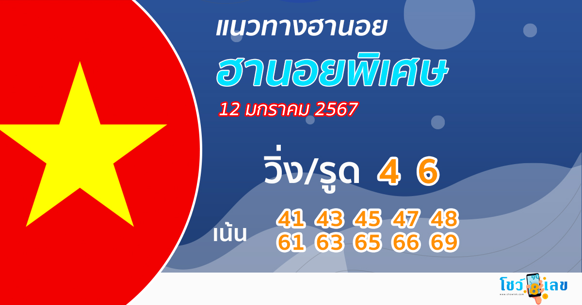 แนวทางหวยฮานอย 12/1/67-"hanoi-lottery-guidelines-12-1-67"