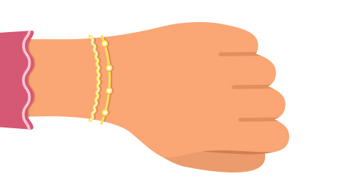 ฝันว่าได้สร้อยข้อมือทอง-"Dreamed of wearing a large gold bracelet."