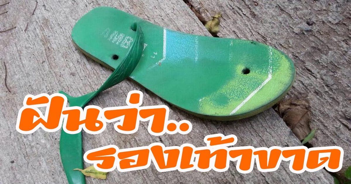 ฝันว่ารองเท้าแตะขาด1ข้าง-"reamed that one sandal was missing."