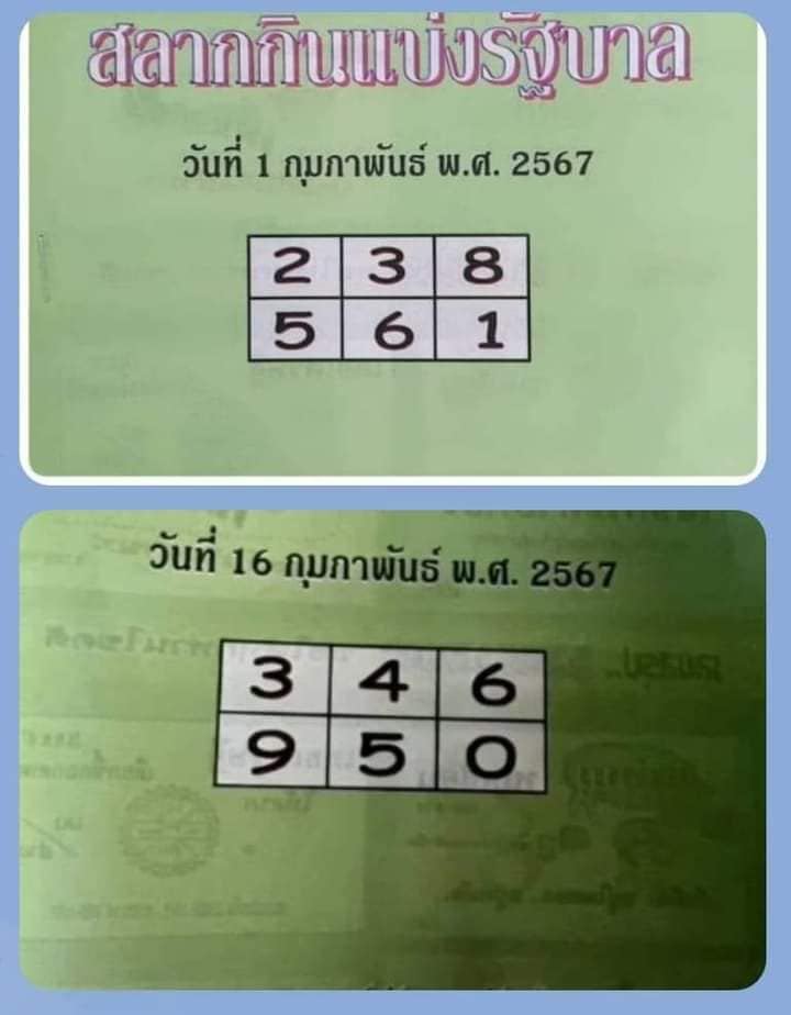 คู่มือเสี่ยงโชค 16 02 67 - "Gambling Guide 16 02 67"