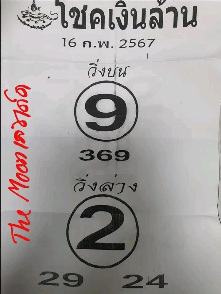 เลขโชคเงินล้าน 16 2 67 -"Million dollar lucky number 16 2 67"