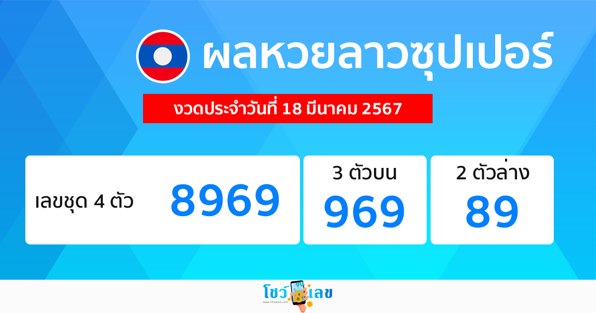 ผลหวยลาวซุปเปอร์ - "Lao Super Lottery results"