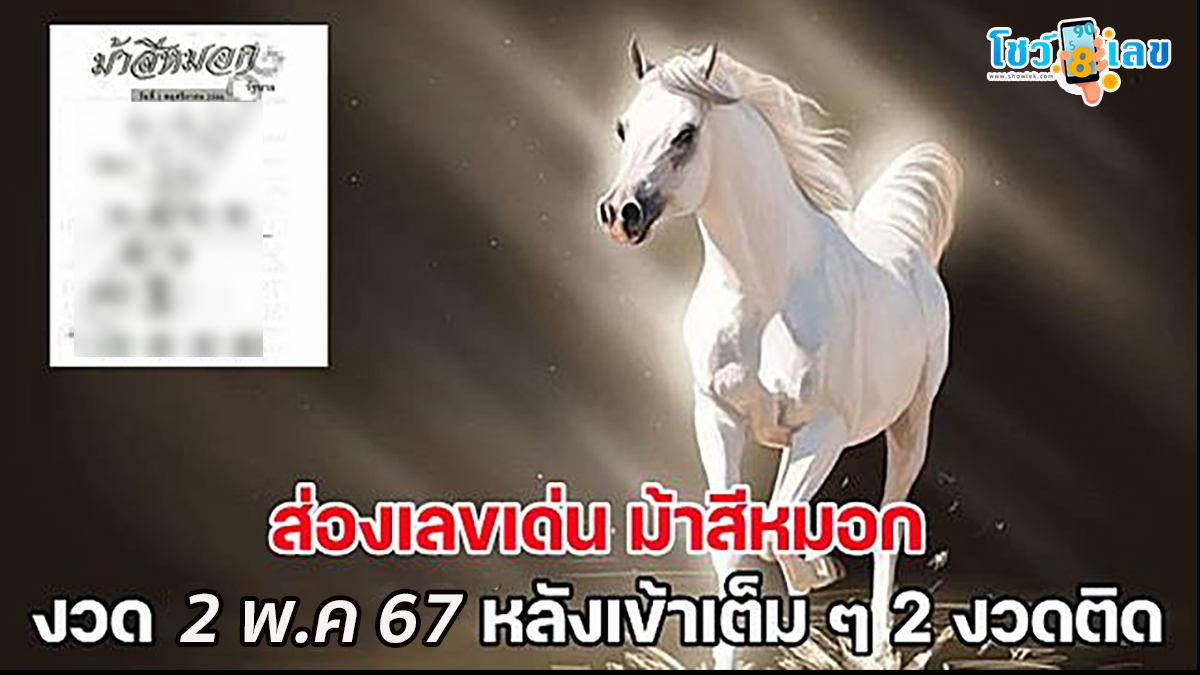 ม้าสีหมอก 2 5 67 คอหวยห้ามพลาดส่องเลขเด็ด แนวทางหวยรัฐบาลไทยแม่นๆ รีบจดด่วน!!