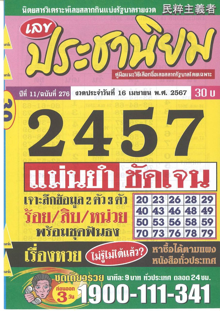 เลขประชานิยม 16 4 67 - "Populist number 16 4 67"