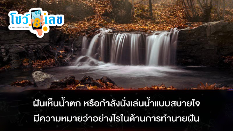 ฝันว่า เล่นน้ำใสมาก -"Dreamed of playing in very clear water"